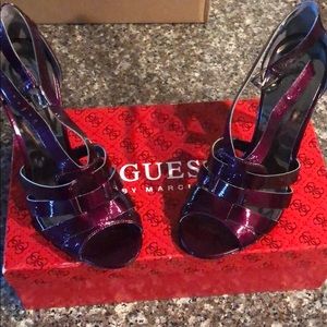 Guess purple heels.